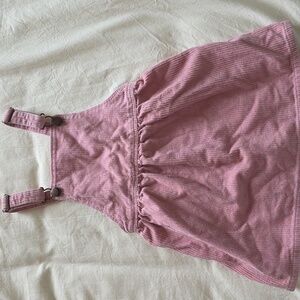 Zara Pink Corduroy Pinafore Dress